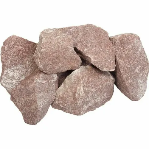 Камни Малиновый Кварцит 20кг(коробка) обвалованный мелкий
