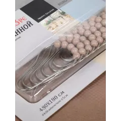 Шторка для ванной Кофе с молоком, полиэстер, 180х180см A310030 (481197)