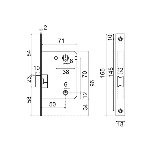 Комплект ручек РИНГО с защелкой/с фикс.BL+L7050S BL+BK-S2 BL мат.черный(00-00022538)