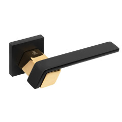 Ручки раздельные Fantom FM 102-50 MB/22Gold "Симона", мат.черн./зол.блест.