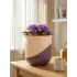 Горшок для цветов La Decoro Лаура 1,6л пудровый/сливовый (526803)