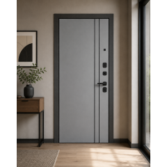 Дверь метал. Фьюжн Лайт Грей (2050*860, Правая)