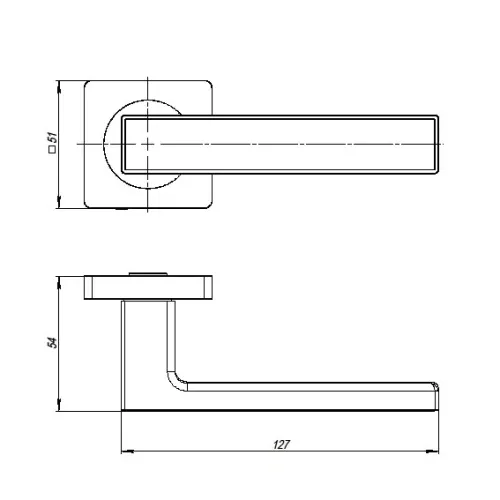 Ручки раздельные AJAX OPTIMA plus K.JK51 BL/GR-24 черный/графит (44361)