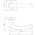 Ручки раздельные AJAX SIGMA K.JK51 BL-24 черный (47677)