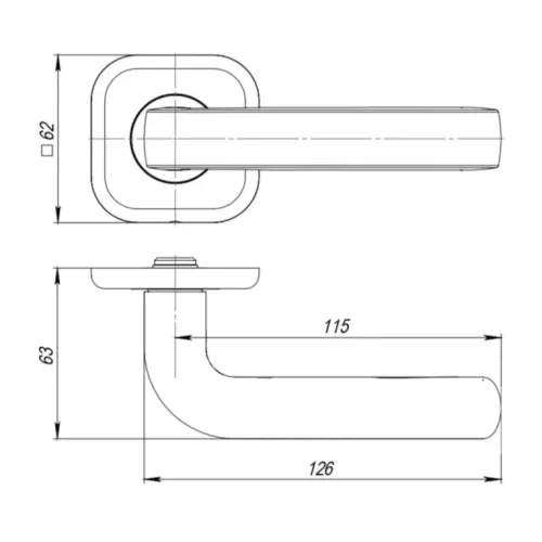 Ручки раздельные FUARO K.TRD62.TOROID.LITE BL-24 черный (63375)