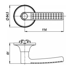 Защелка DK626 AB-ET (6026 AB-E) (кл./фик.) бронза (36859) (PUNTO)