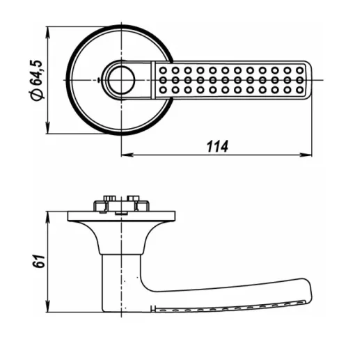 Защелка DK626 AB-ET (6026 AB-E) (кл./фик.) бронза (36859) (PUNTO)