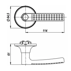 Защелка DK626 AC-ET (6026 AC-E) (кл./фик.) медь (36851) (PUNTO)