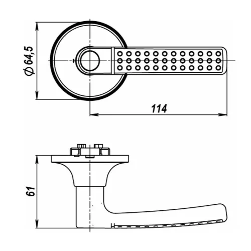 Защелка DK626 AC-ET (6026 AC-E) (кл./фик.) медь (36851) (PUNTO)