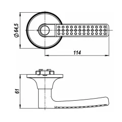 Защелка DK626 CP-BK (6026 CP-B) (фик.) хром (36831) (PUNTO)