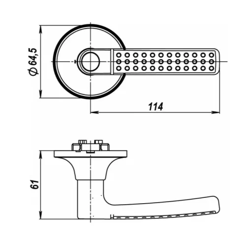Защелка DK626 CP-BK (6026 CP-B) (фик.) хром (36831) (PUNTO)