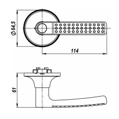 Защелка DK626 CP-ET (6026 CP-E) (кл./фик.) хром (36857) (PUNTO)