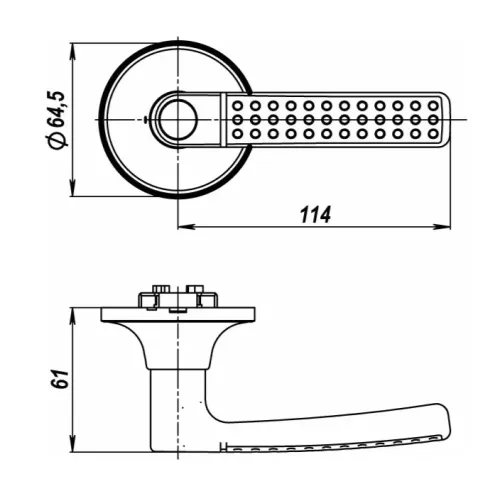 Защелка DK626 CP-ET (6026 CP-E) (кл./фик.) хром (36857) (PUNTO)