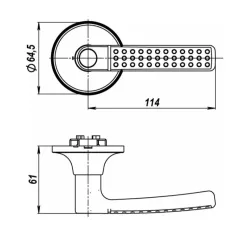 Защелка DK626 PB-BK (6026 PB-B) (фик.) золото (36849)  (PUNTO)