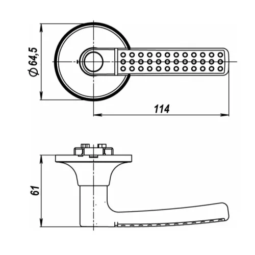 Защелка DK626 PB-BK (6026 PB-B) (фик.) золото (36849)  (PUNTO)