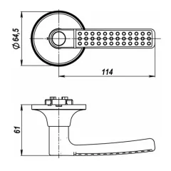 Защелка DK626 PB-ET (6026 PB-E) (кл./фик.) золото (36835) (PUNTO)