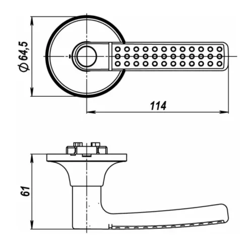 Защелка DK626 PB-ET (6026 PB-E) (кл./фик.) золото (36835) (PUNTO)