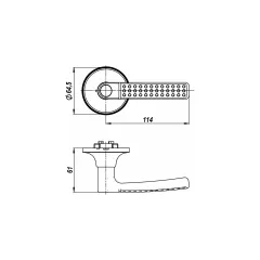 Защелка DK626 SN-PS (6026 SN-P) (без фик.) мат. никель (36837) (PUNTO)
