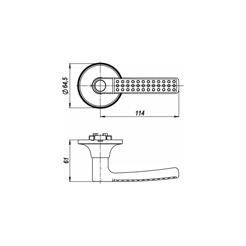 Защелка DK626 SN-PS (6026 SN-P) (без фик.) мат. никель (36837) (PUNTO)