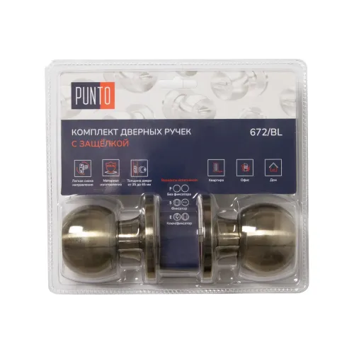 Защелка DK672/BL AB-BK (фик.) бронза (49497) (PUNTO)
