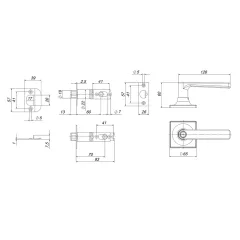 Защелка DK710/BL SN-BK (фик.) никель  (58423) (PUNTO)