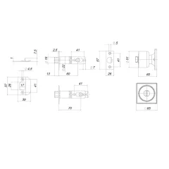 Защелка DK772/BL SN-BK (фик.) никель (58405) PUNTO)