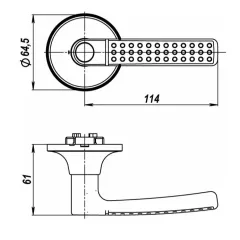 Защелка DK626 SN-ET (6026 SN-E) (кл./фик.) мат. никель (36845) PUNTO)