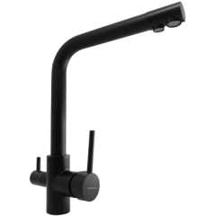 Смеситель для кухни OULEMEI OLM-LT015 с каналом фильтрованной воды, чёрный