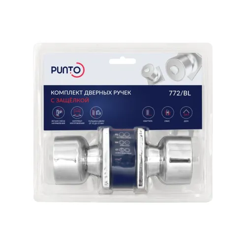 Защелка DK772/BL CP-PS (без фик.)хром (58415) (PUNTO)