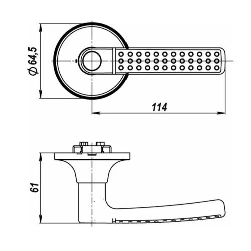 Защелка DK626 AB-BK (6026 AB-B) (фик.) бронза (36839) (PUNTO)