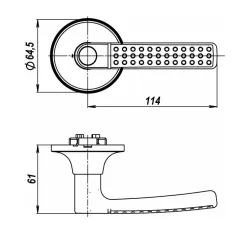 Защелка DK626 AB-PS (6026 AB-P) (без фик.) бронза (36807) (PUNTO)