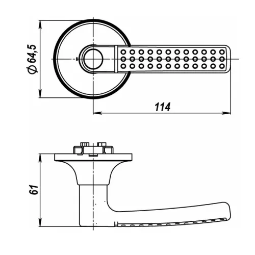 Защелка DK626 AB-PS (6026 AB-P) (без фик.) бронза (36807) (PUNTO)