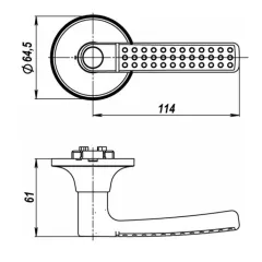 Защелка DK626 AC-PS (6026 AC-P) (без фик.) медь (36841) (PUNTO)