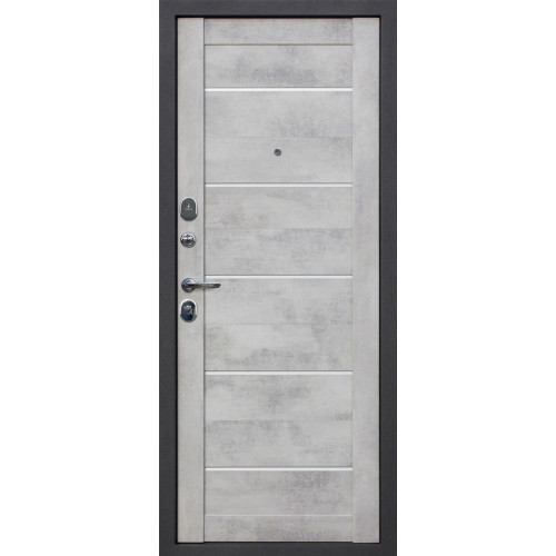Дверь метал. 7,5 см Гарда Серебро/Бетон снежный Царга (2050*860, Левая)