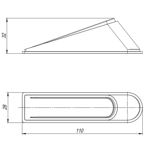 Упор дверной Ajax DSF-110 серый (43129) (2ШТ)