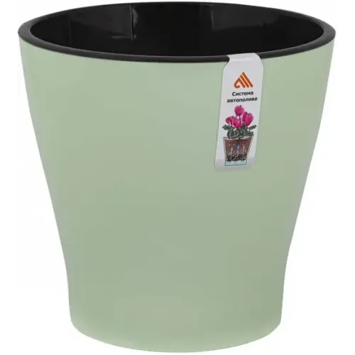Горшок для цветов ЛЕЯ двойной светло-зеленый 3,6л М8268 (263045)