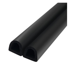 Уплотнитель KIM TEC D-профиль, черный 12х10мм (цена за 1м двойного)