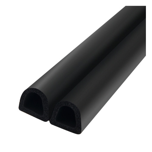 Уплотнитель KIM TEC D-профиль, черный 12х10мм (цена за 1м двойного)