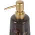 Дозатор для жидкого мыла керамика, цветы на сером, Y4-9865 (502329)