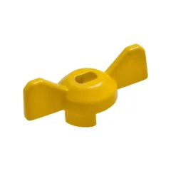 Ручка для крана шарового MASTERPROF ф 1/2"-3/4" желтая, бабочка