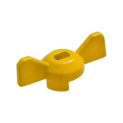 Ручка для крана шарового MASTERPROF ф 1/2"-3/4" желтая, бабочка