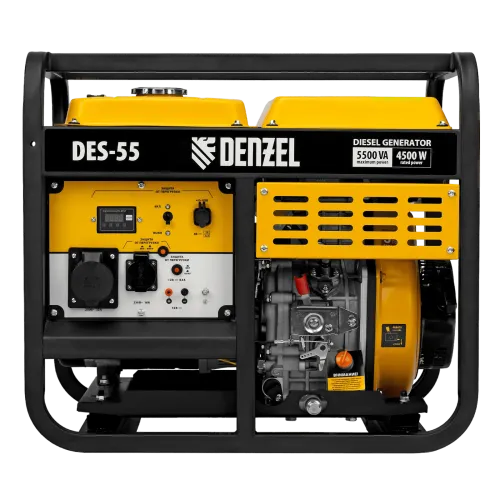 Генератор дизельный DENZEL DES-55, 5,5 кВт (94413) (*30)