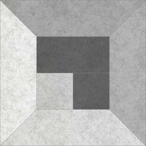 Плитка керамогранит 450*450 Megapolis Betton Grey Deco серый  арт.737496 (*3)