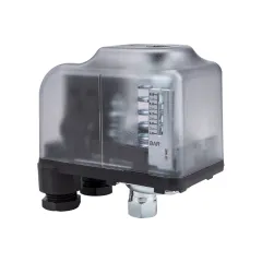Реле давления Uni-Fitt PM 5 с накид.гайкой 1/4", вн.р., 1-5 бар, градуир.шкала, прозр.корпус