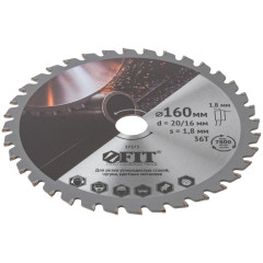 Диск пильный FIT по металлу 160х20/16z36 (37573)