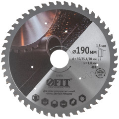 Диск пильный FIT по металлу 190х30/25,4/20z48 (37578)
