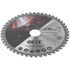 Диск пильный FIT по металлу 190х30/25,4/20z48 (37578)