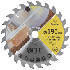 Диск пильный FIT 190х20/16z24 (37743)