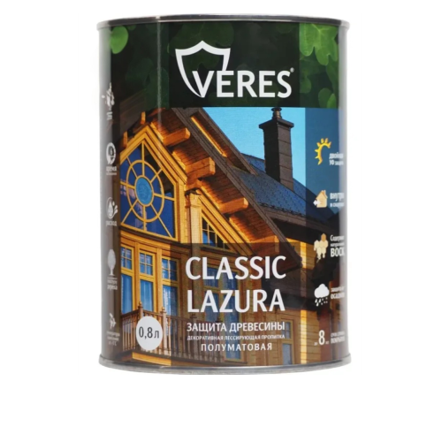 Декоративная пропитка для дерева Veres Классик № 9 Палисандр  0,8 л