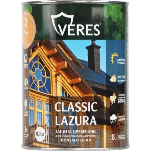Декоративная пропитка для дерева Veres Классик № 2 Сосна 0,8 л